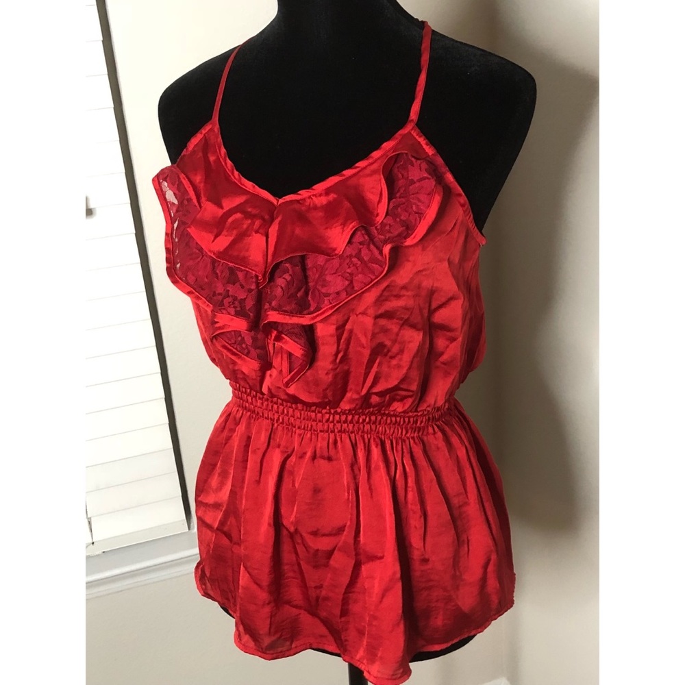 Red Silk Top